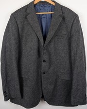 Gant Blazer Mens XXL EU 60 Grey Herringbone Wool Tailored Smart Casual Jacket