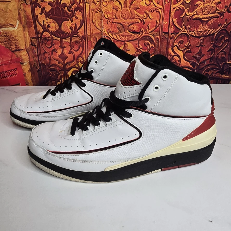 Nike Air Jordan 2 Retro 2004 Blanco Rojo Universitario Para hombres Talla 9 Fecha 25/12/03 Foto 4 de 4
