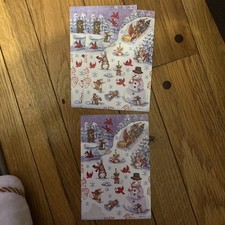 american greetings Winter - 3 Sheets 12 Stickers Per Sheet. -1 On 1 Sheet