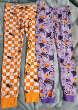 Old Navy/PJ Place girls 2- pair Halloween themed PJ bottoms