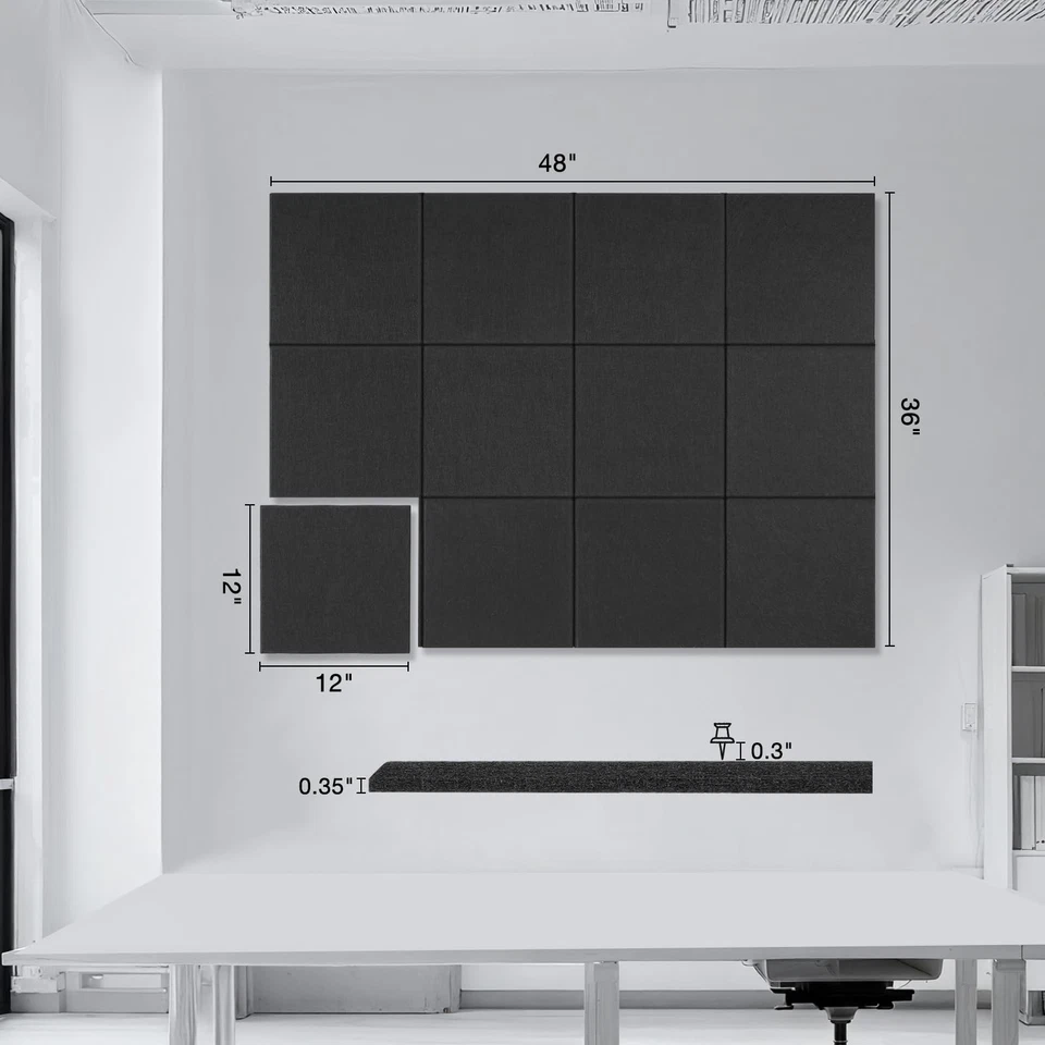 Large Cork Boards for Walls 48" x 36" 12 Pack Bulletin Boards Alternative Cor... - Image 2 of 4