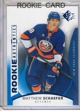 2025-26 UD SP hockey Matthew Schaefer RC Rookie Authentics card #111 ISLANDERS