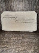 Vtg Pearl Beaded Sequin Clutch Handbag Purse - Made In Japan - White  Silver
