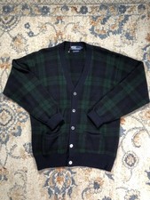 Polo By Ralph Lauren Sweater Mens Large Green Plaid 100%