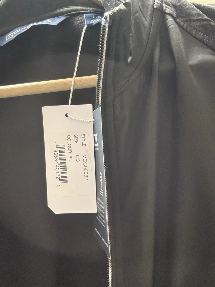 NEW! Cutter & Buck Adapt Eco Knit Hybrid Recycled Mens Full Zip Jacket Black LG - Image 4 of 4