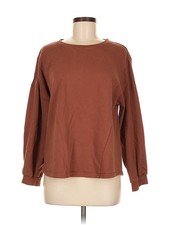 Cotton Bleu Women Brown Sweatshirt M