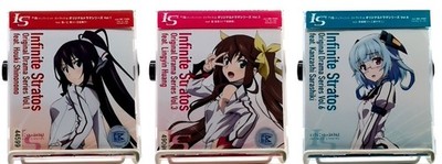 IS Infinite Stratos Original Drama and Character Song Vol.1, 3, 6 CD 3 SET OBI