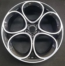 Alfa Romeo Stelvio 2020 21 22 23 2024 58208 OEM wheel 20 x 8.5 CNC Met Black