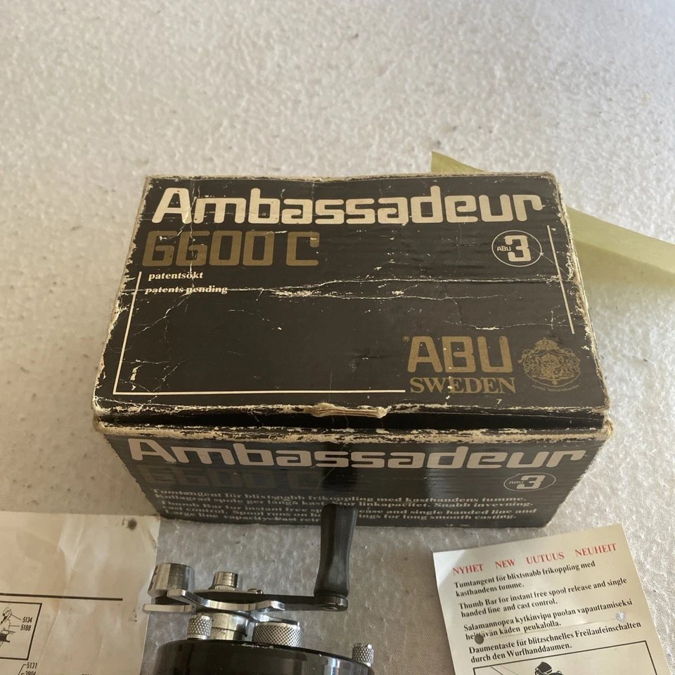 Angelrolle,ambassadeur 6600C,funktionsfähig,Retro,Vintage,Schweden,original - Bild 1 von 4