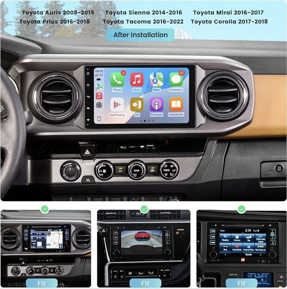 QLED 4GLTE Premium Stereo for Toyota Tacoma 2016-2022 Apple CarPlay/Android Auto - Image 2 of 4