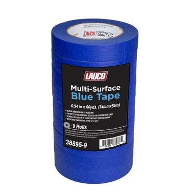 LAUCO Multi-Surface Blue Painter s Masking Tape, Medium Adhesion, 9 Rolls
