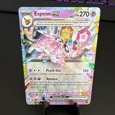 2025 Pokémon Evoluzioni Prismatiche Espeon ex #34/131 Doppia Rara (NM)