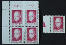 Berlín: Mi.-Nr. 624 - Bloque de cuatro borde de esquina con valor + borde EM, nuevo