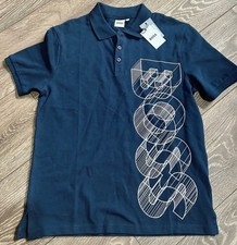 Image of BOSS Boys Navy Polo Shirt 14s