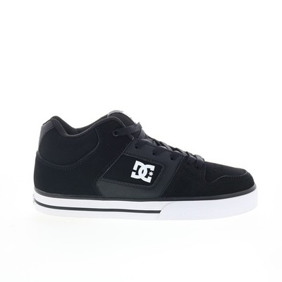 DC Pure Mid ADYS400082-BKW Mens Black Nubuck Skate Inspired Sneakers Shoes 11