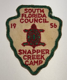 Camp Snapper Creek 1956 Patch Florida Boy Scout XJ9