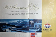 1961 Standard Oil company American Oil Co New Network Stations Vintage Print Ad