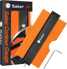 Saker Contour Gauge (10 Inch) Profile Tool with Adjustable Lock,Christmas Gifts 