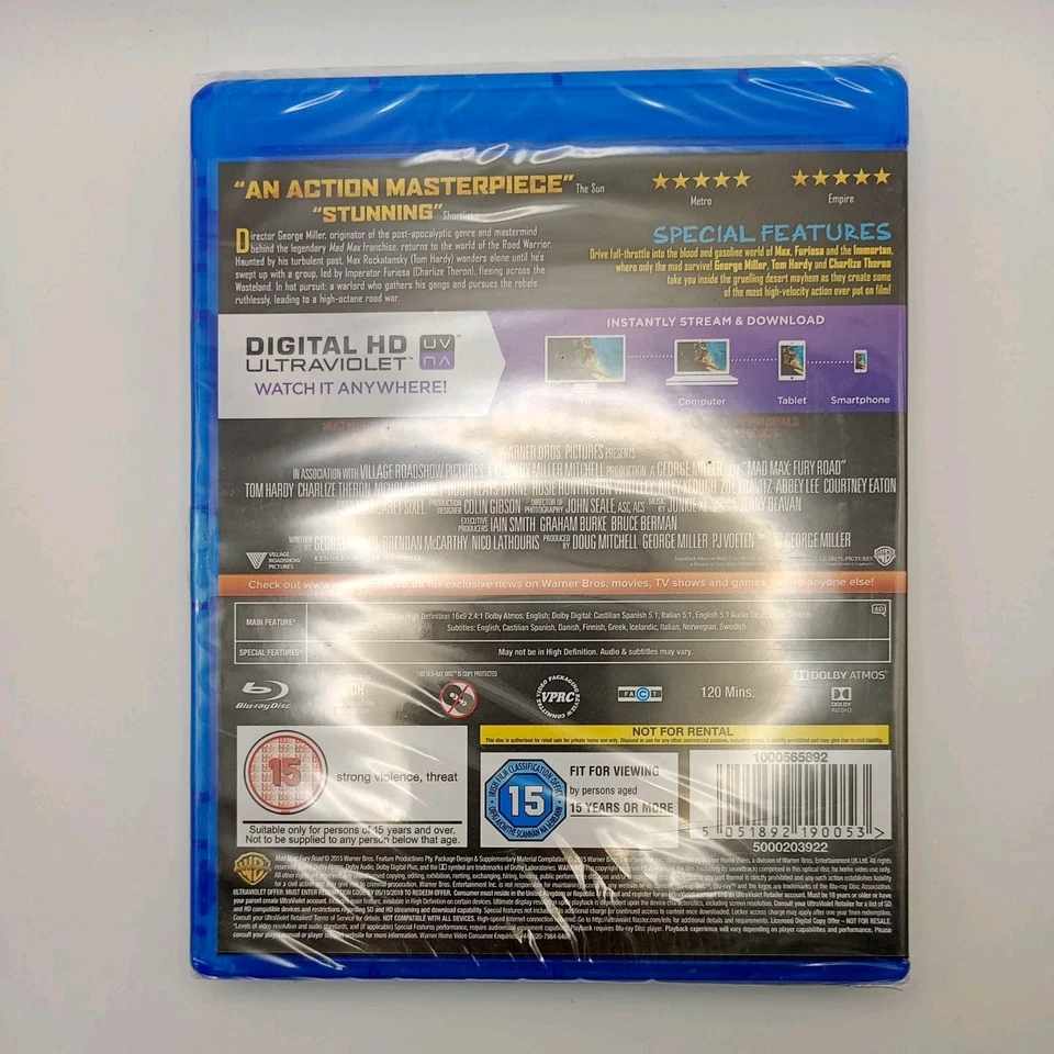 Mad Max: Fury Road - Blu-ray, New and Sealed - Tom Hardy, Charlize Theron - Image 2 of 2