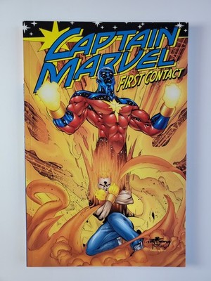 Captain Marvel First Contact - 1st Printing 2001 Marvel Graphic Novel