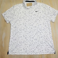 NEW Nike Dri-FIT Tour Floral Golf Polo Shirt White DX6089-101 Mens 2XL