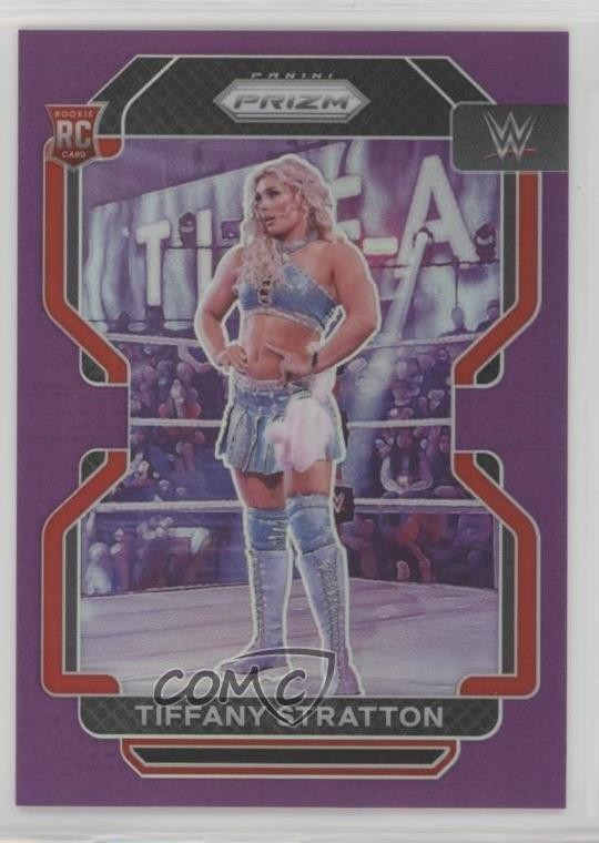 2022 Panini Prizm WWE Purple Prizm 140/149 Tiffany Stratton #104 Rookie RC 0h6x