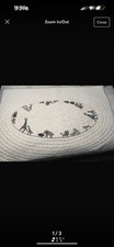 Pottery Barn Kids Crib Quilt Safari Cotton Quilted White/Gray