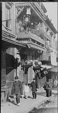Balcones pintados en la calle Chinatown de San Francisco California años 1890 Arnold Genthe