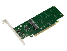 Dual Face Controller Card PCIe 3.0 x16 For 4 SSD M.2 NVMe M Key M2