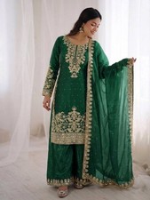 Women's Indian Pakistani Wedding Party Wear Palazzo Suit Salwar Kameez Bollywood