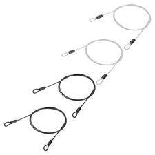 4x 1/8" 47" Edelstahlkabel schwarz/klar f&uuml;r Stainless Steel