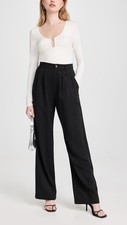 NWOT Reformation Mason Pant black wide pants US 6 188