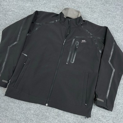Helly Hansen Jacket Men Medium Black Paramount Softshell Interface Full Zip READ