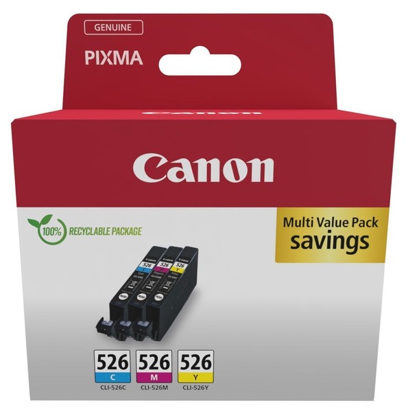 Canon CLI-526 C/M/Y Multipack Originale Druckerpatronen Cyan, Magenta, Gelb-image