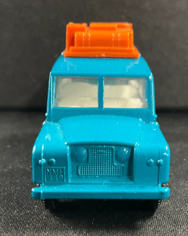 Land Rover Safari 1965 Lesney Matchbox Series No. 12 coches de colección azul y naranja ¡GUAU! Foto 4 de 4