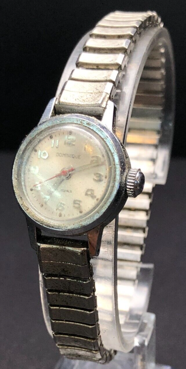 Vintage Dominique 17 Jewels Analog Watch - Untested - May Need Battery or Repair