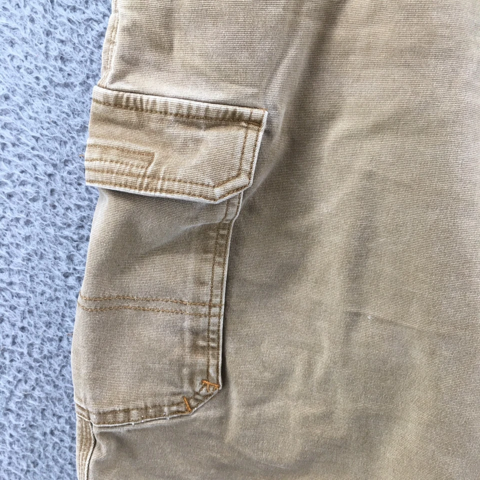 Pantalones Cortos Carga Paredes Para Hombre 40 (Real 40X10) Beige Bolsillos Alto Informales Cremallera Mosca Foto 4 de 4