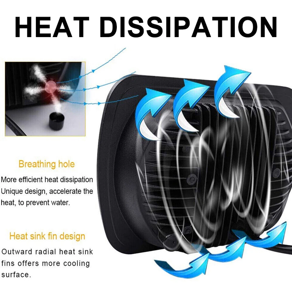 Pair 7x6" 5x7 LED Headlights Hi/Lo/DRL for Chevy El Camino 1978-1981 Classic LUV - Image 4 of 4