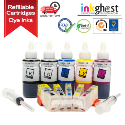 Inkghost Refillable Ink Cartridge for Canon CLI-521 PGI-520 IP4700 IP4600 IP3600