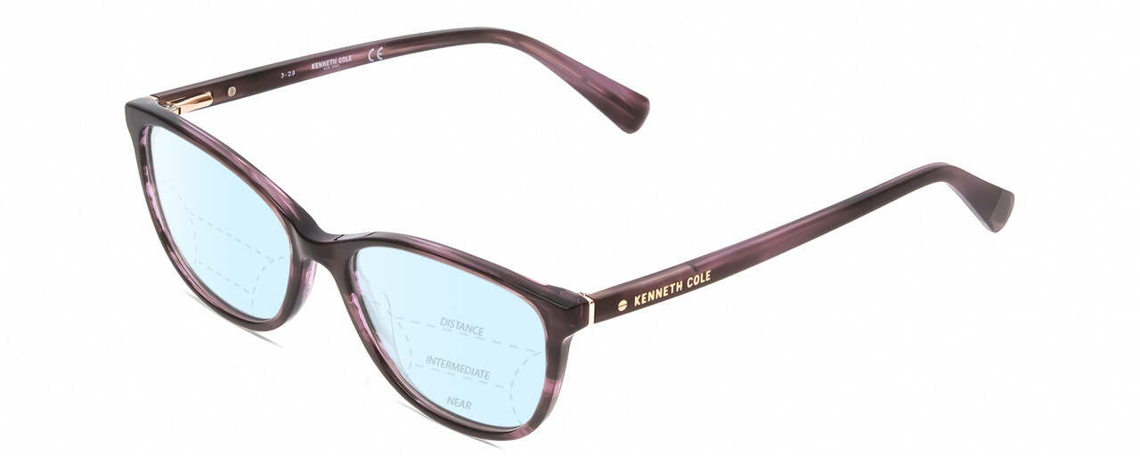 Kenneth Cole KC0308 Womens Violet Purple Blue Light Blocking Glasses 52mm-image
