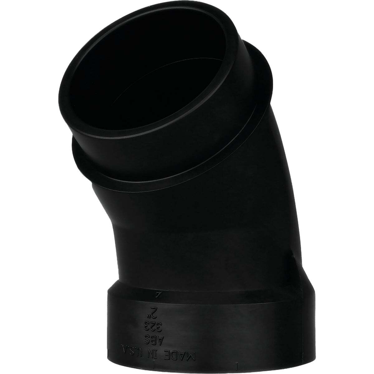 Charlotte Pipe 2 In Hub X Spigot 45 Deg Street ABS Elbow 1 8 Bend charlotte-pipe-2-in-hub-x-spigot-45-deg-street-abs-elbow-1-8-bend