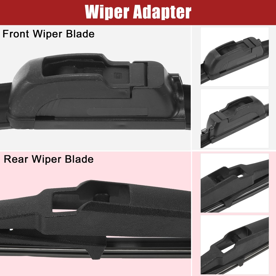 Feildoo 19 In & 19 In Windshield Wiper Blades Fit For Jeep Liberty 2002 19"&19" Premium Hybrid Wiper Replacement For J U HOOK Wiper Arm, Car Front Window (Pack Of 2), FL3607EB - Foto 2