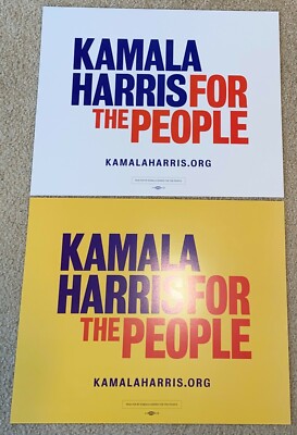 2 KAMALA HARRIS 2020 OFFICIAL CAMPAIGN POSTERS VP SENATOR CALIFORNIA JOE BIDEN