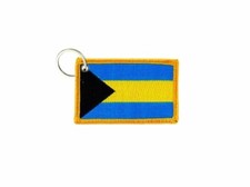Bahamas Flag Embroidered Keychain Badge Patch