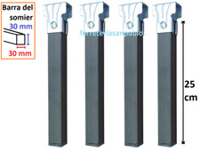 JUEGO DE 4 PATAS 30x30 mm PARA SOMIER DE LAMINAS (pata metalica 3x3 cama camas)