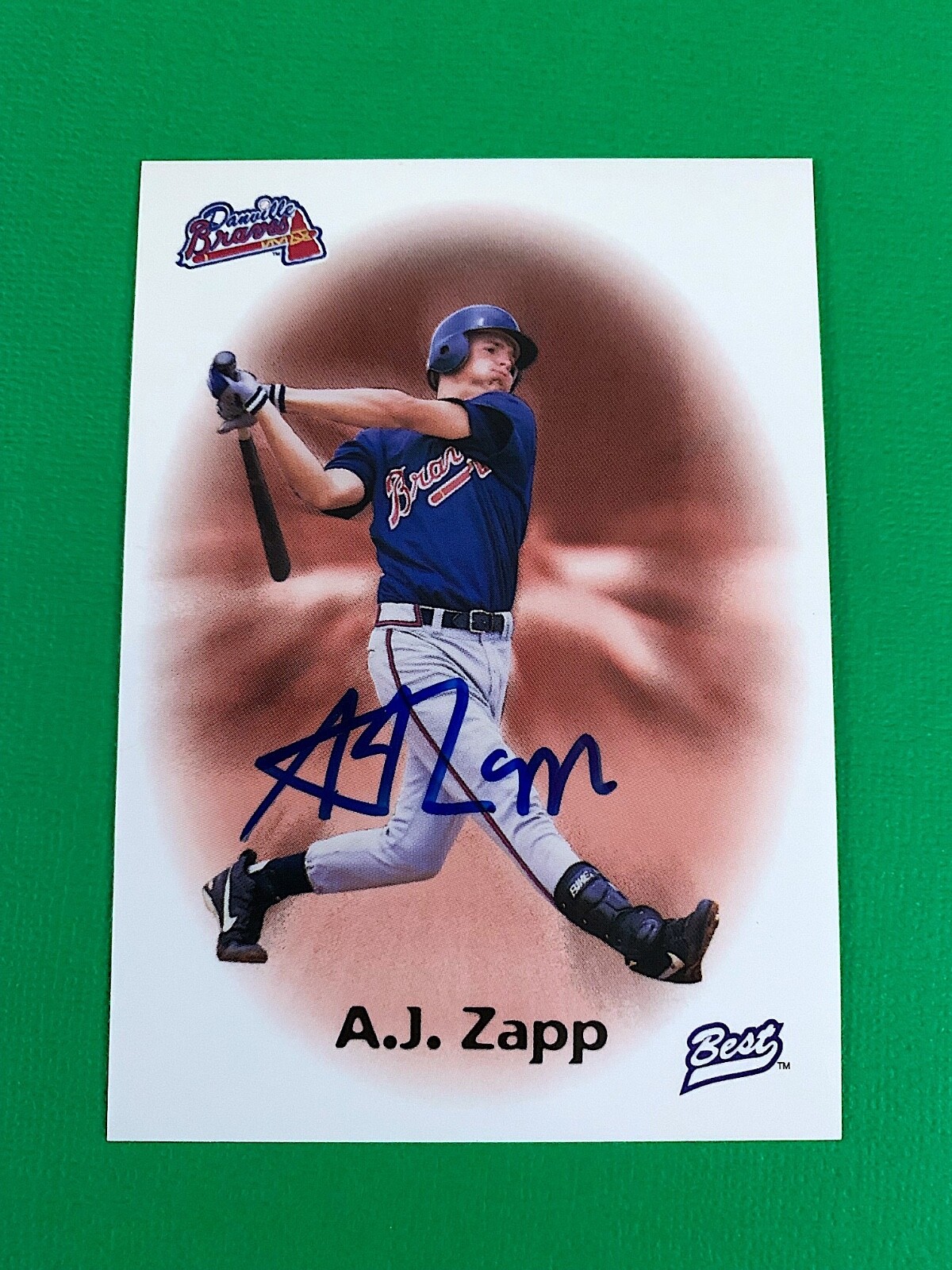 1998 The Best Card Company A.J. Zapp Authentic Autograph (RC) Baseball Card