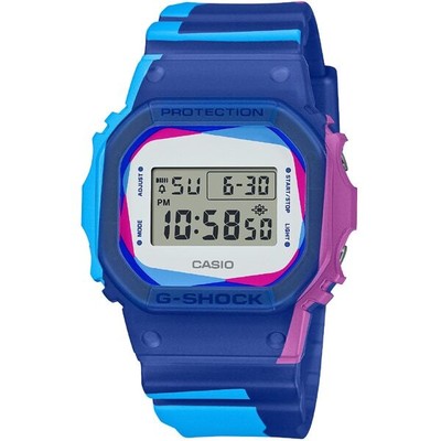 DWE-5600PR-2JR G-SHOCK Over Print Design Wrist watch Japan Men's Digital Blue