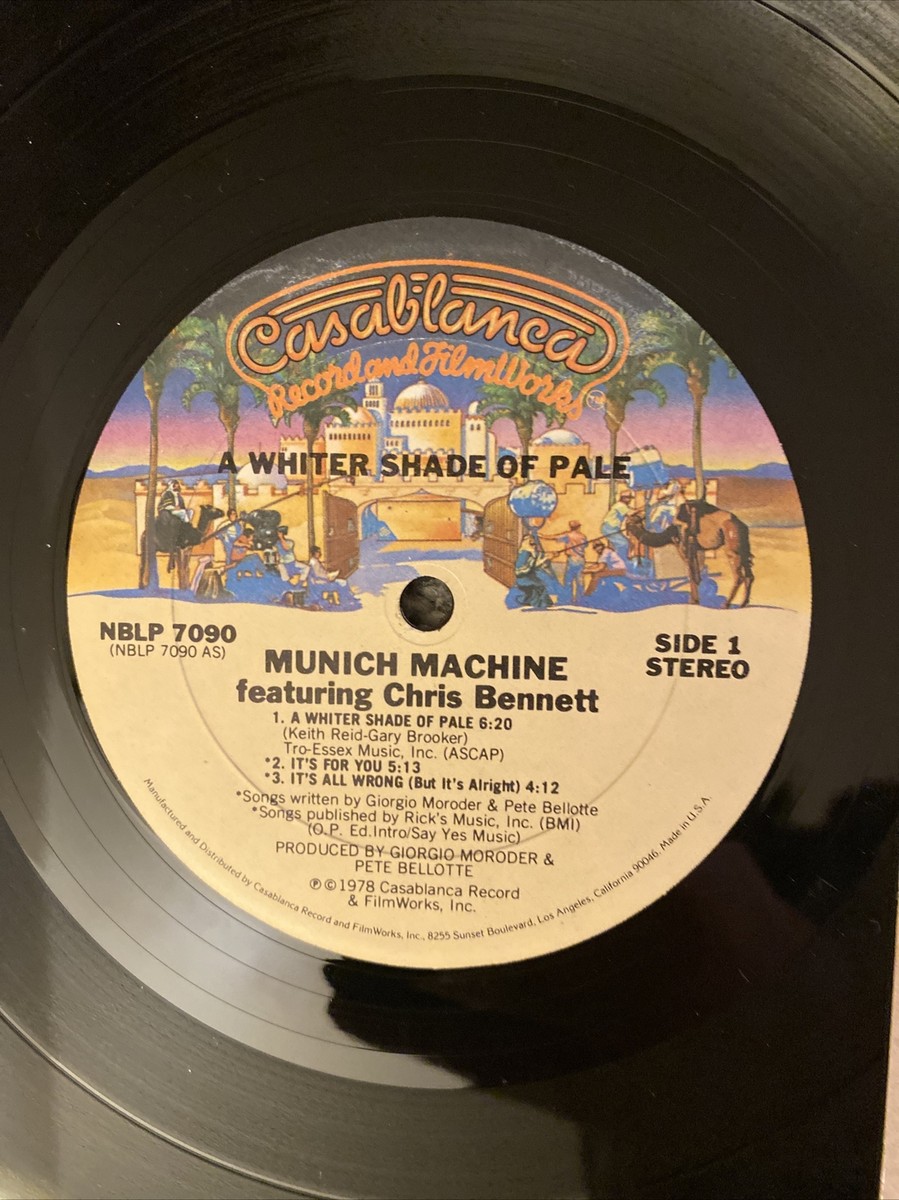 Munich Machine Lp Whiter Shade Of Pale 1978 V. G / Vinyl N