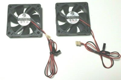 (2x) Power Logic DC Brushless FAN PL60B12L 12Vdc 0.1A 2pin wire 60x60x15mm
