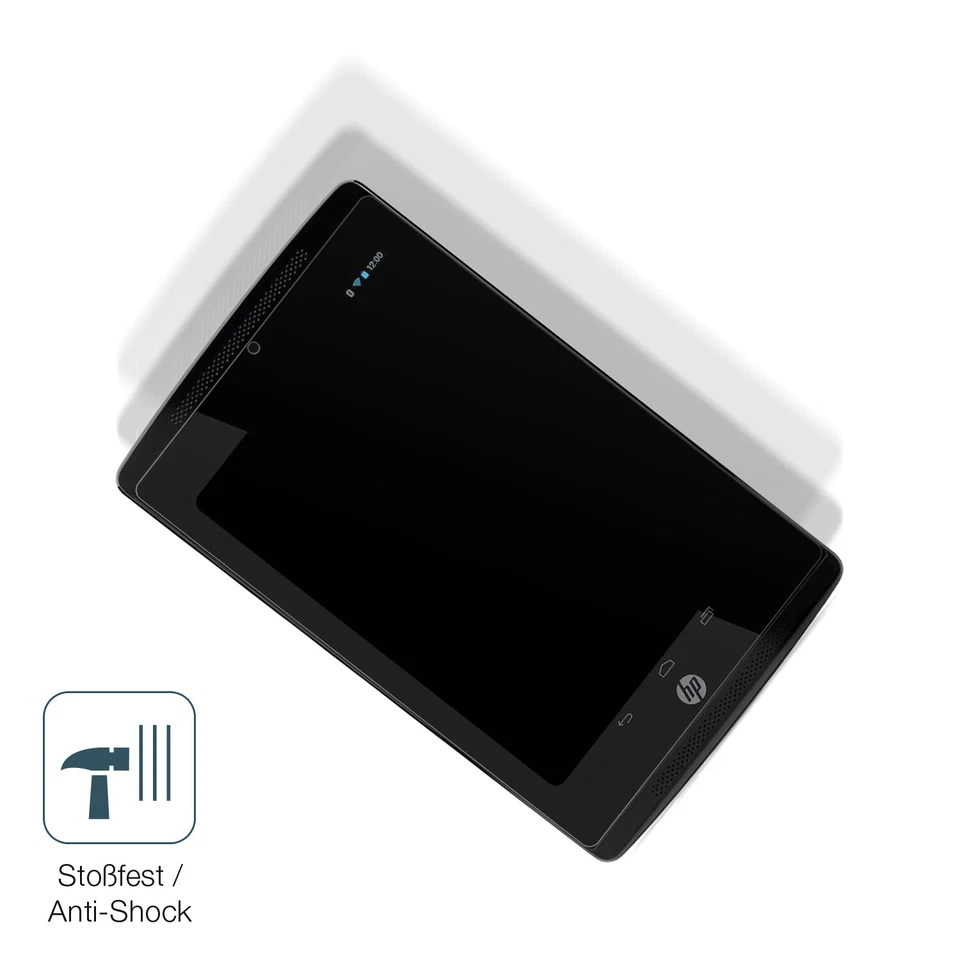 2x Schutzfolie für HP Slate 7 Extreme matt - Anti-Shock 9H Folie dipos Glass - Bild 4 von 4
